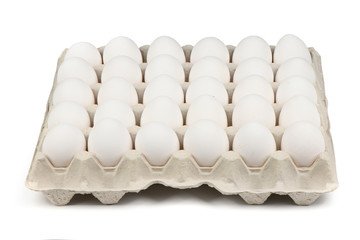 white eggs tray